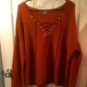orange charlotte russe sweater XL